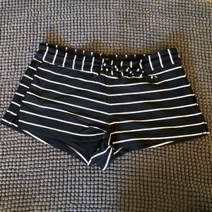 NWT Old Navy Black and White Striped Swim Shorts